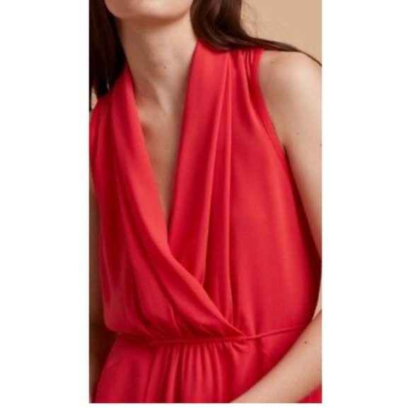 Aritzia Wilfred Sleeveless “Sabine” Wrap Dress XS Small Coral - Picture 3 of 12